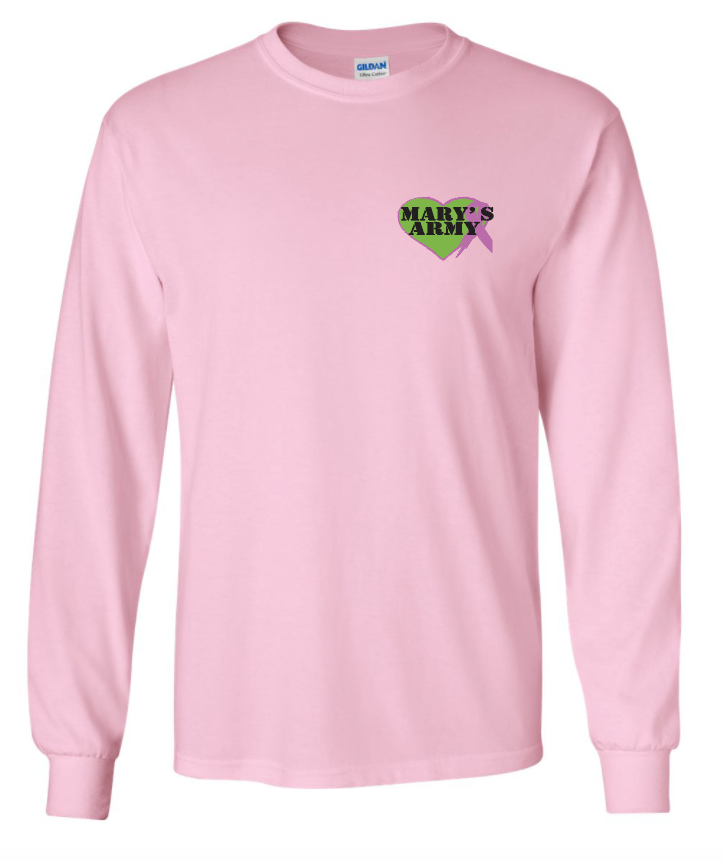 Sm logo long sleeve tee shirt pink